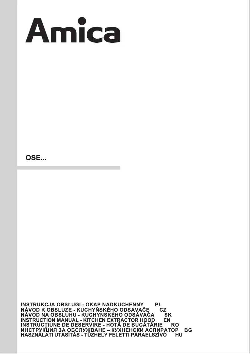 Page n°1 - Manuel utilisateur Amica OSE6211I