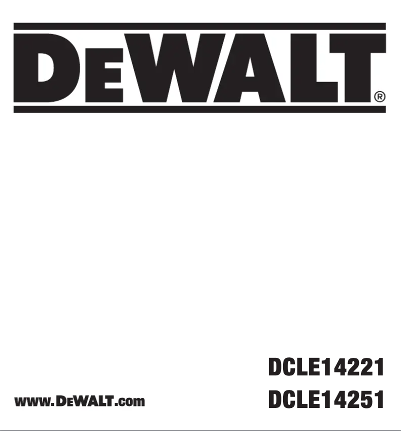 Page n°1 - Manuel utilisateur DeWalt DCLE14251