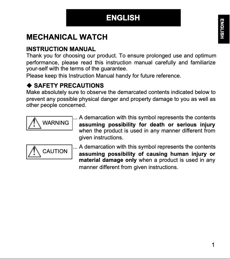Page 1 de la notice Manuel utilisateur ORIENT Contemporary EUAG002B