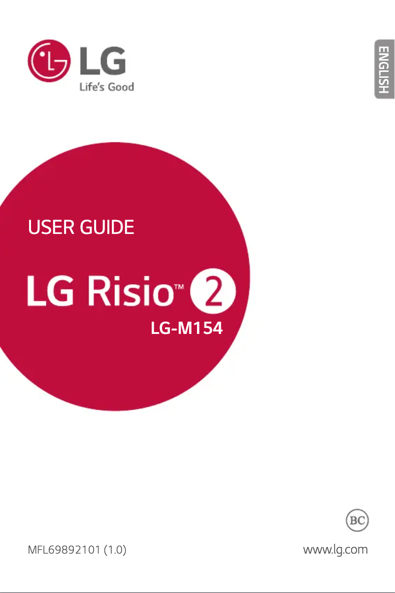 Page n°1 - Manuel utilisateur LG Risio 2