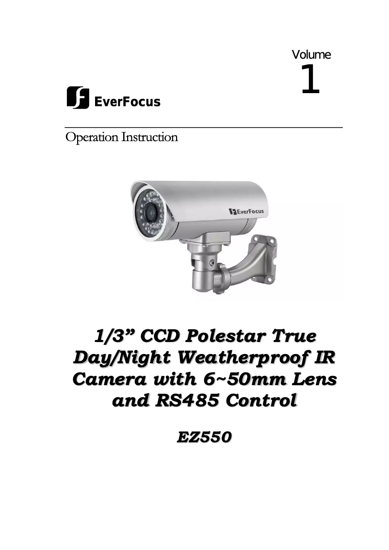 Page 1 de la notice Manuel utilisateur EverFocus ECZ260