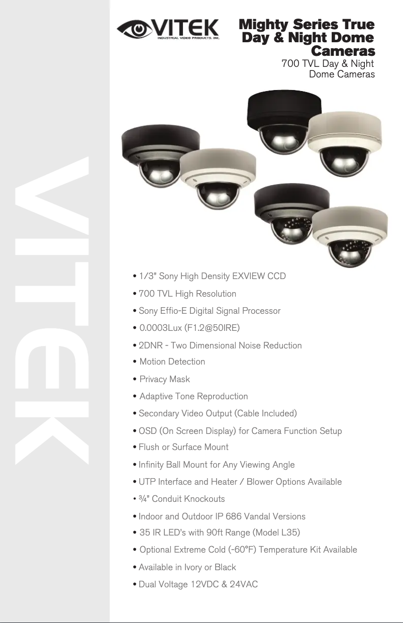 Page 1 de la notice Manuel utilisateur Vitek Vandal Mighty Dome