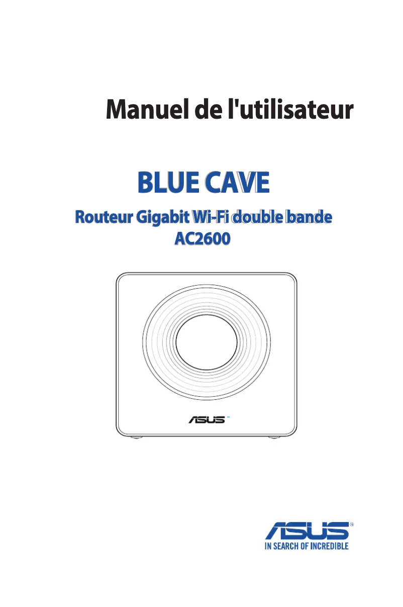 Image de la première page du manuel de l'appareil Blue Cave AC2600