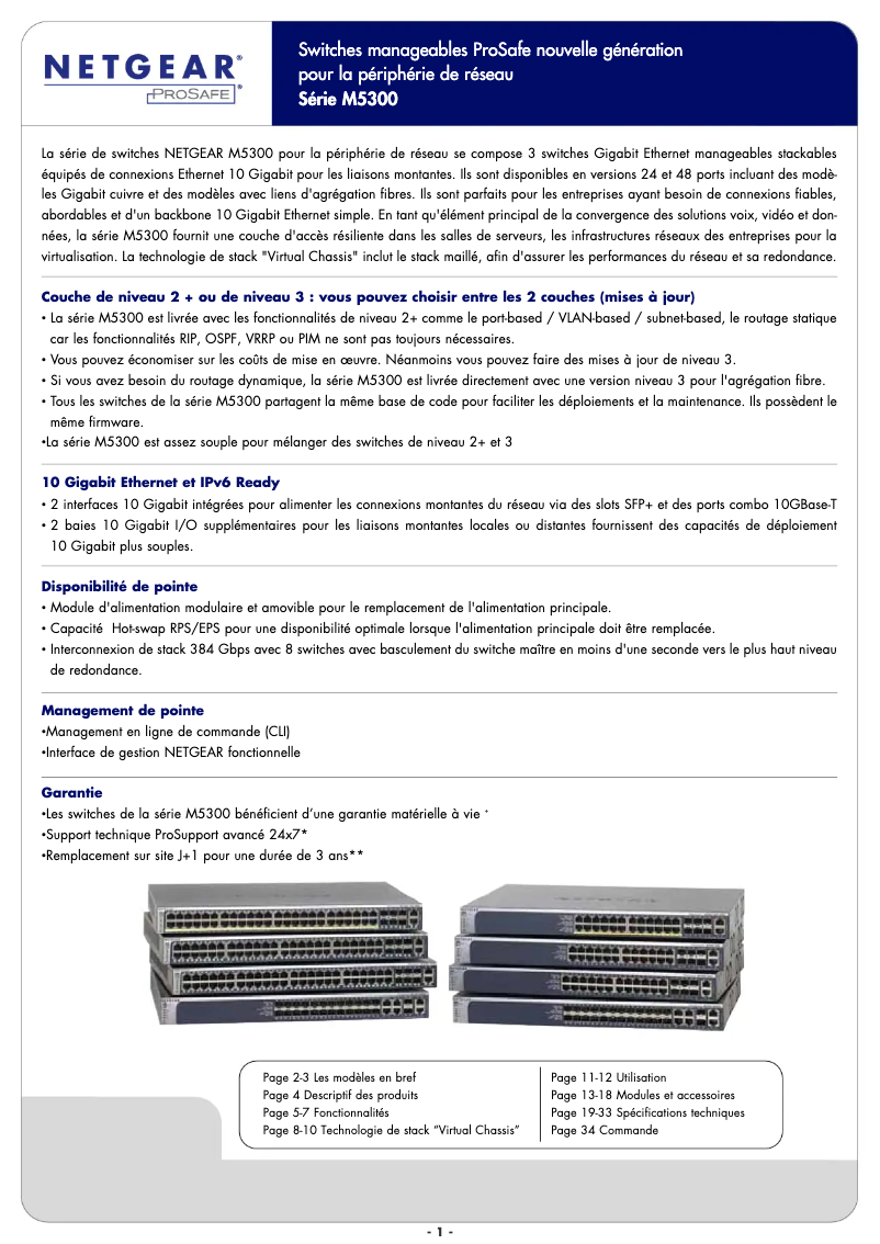 Page n°1 - Fiche technique Netgear M5300