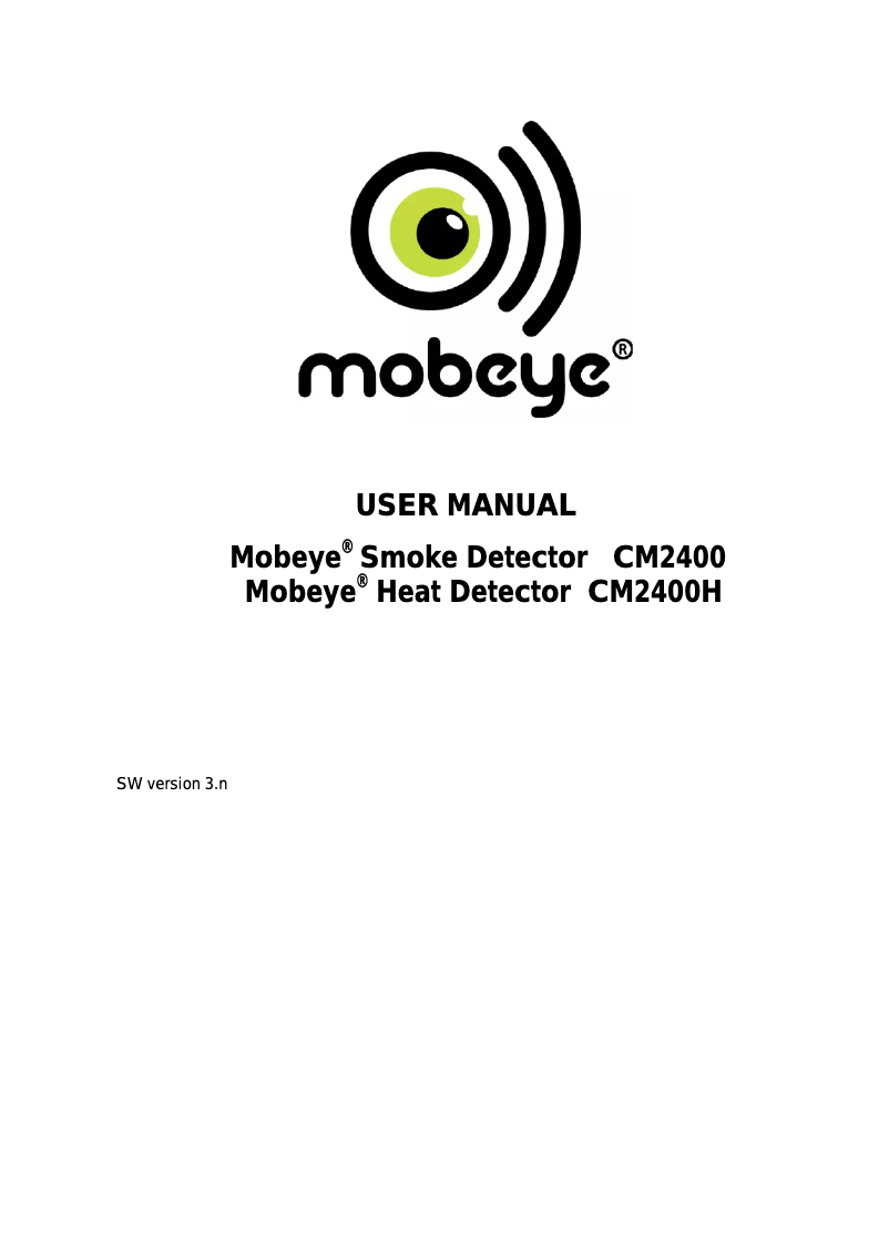 Page 1 de la notice Manuel utilisateur Mobeye CM2400