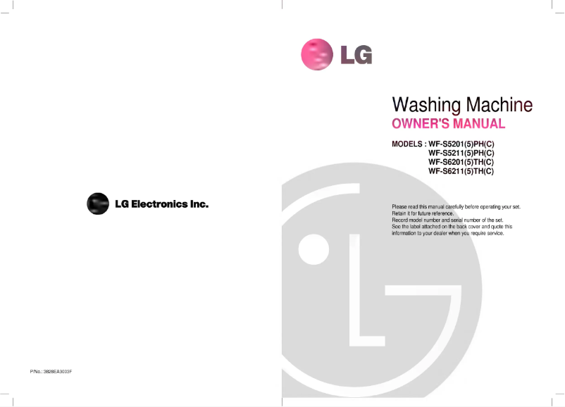 Page n°1 - Manuel utilisateur LG WF-S5211PC