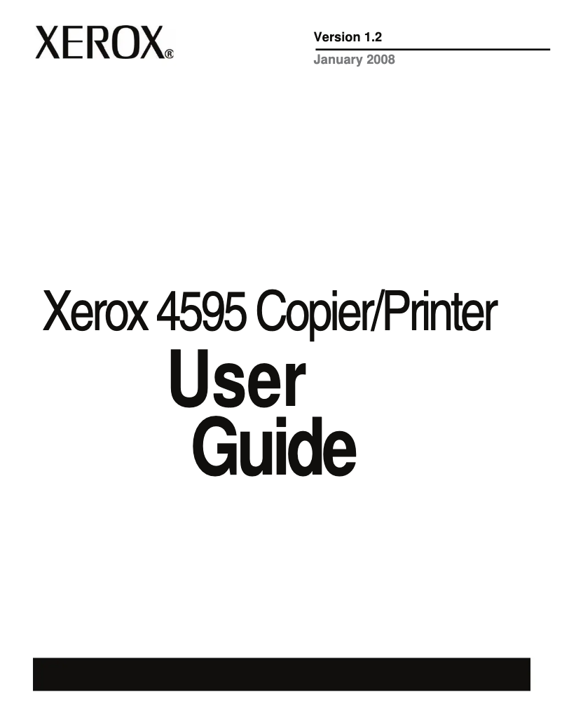 Página 1 del manual Manual de usuario Xerox 4595