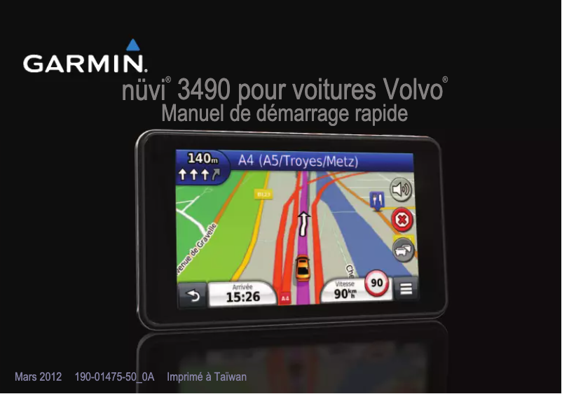 Page 1 de la notice Manuel utilisateur Garmin Nüvi 3490