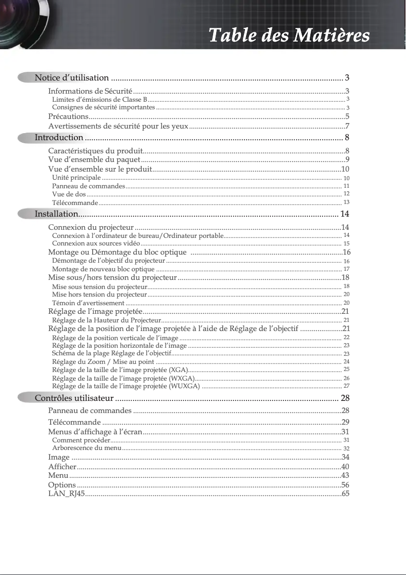 Image de la première page du manuel de l'appareil W505