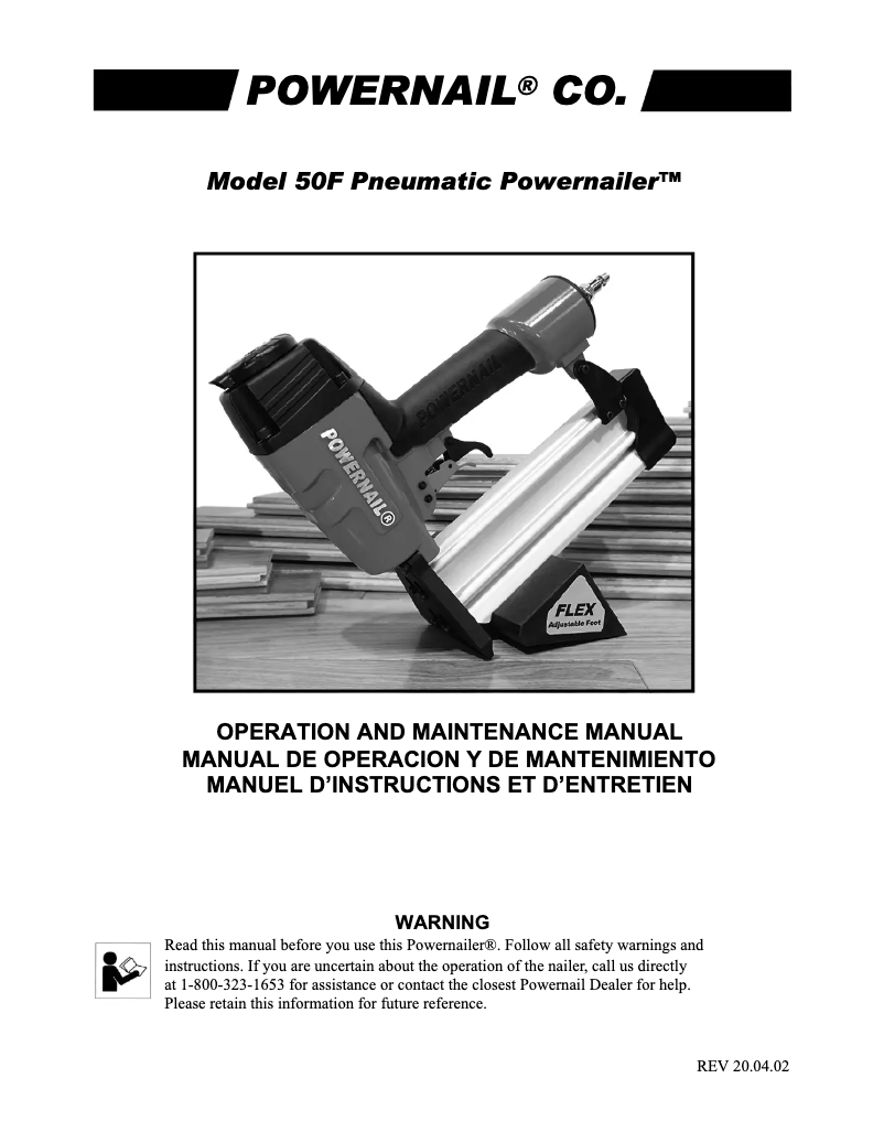 Page n°1 - Manuel utilisateur POWERNAIL 50F