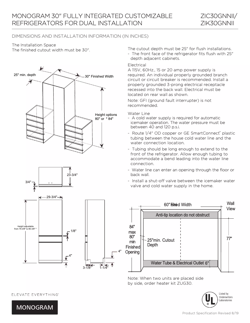 Page n°1 - Manuel utilisateur Monogram ZKSSN809NLH