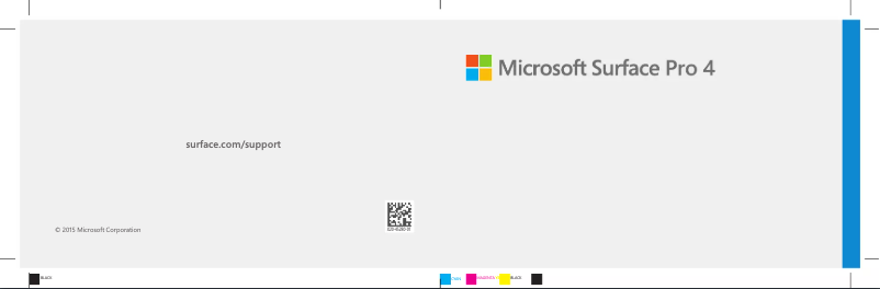 Page 1 de la notice Manuel utilisateur Microsoft Surface Pro 4