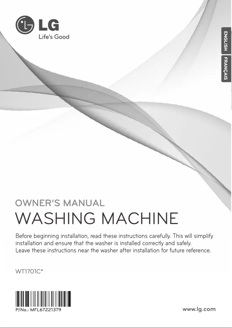 Page n°1 - Manuel utilisateur LG WT1701CV