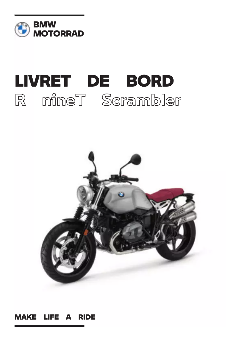 First page image of the manual for R nineT Scrambler (2021)