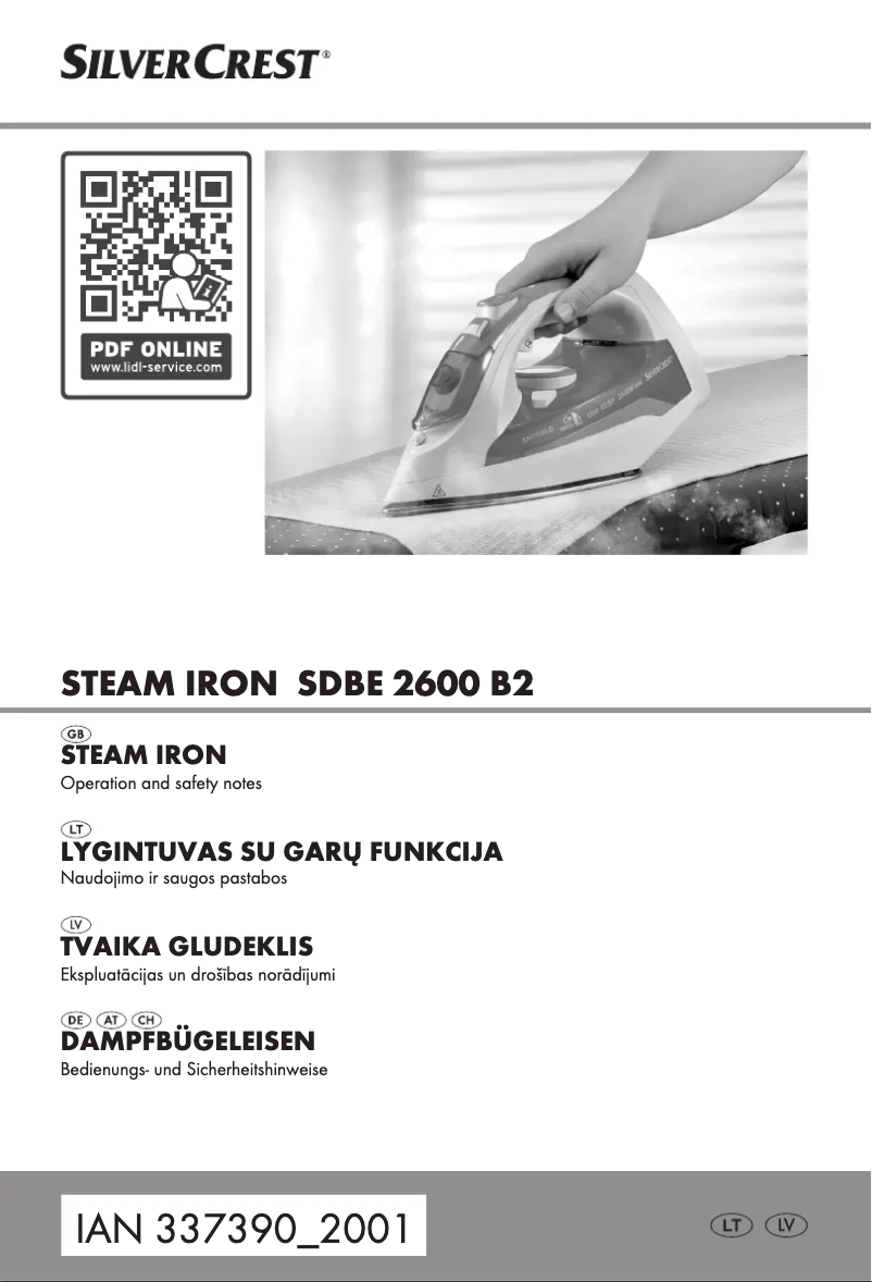 Page 1 de la notice Manuel utilisateur SilverCrest SDBE 2600 B2