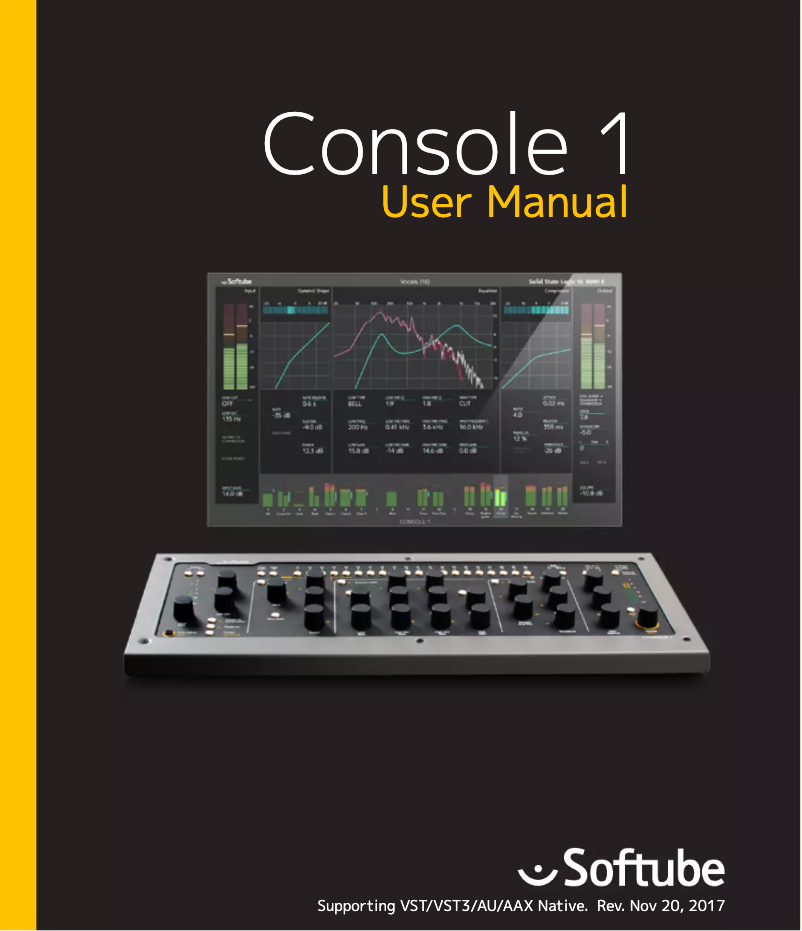 Page n°1 - Manuel utilisateur Softube Console 1 MkII