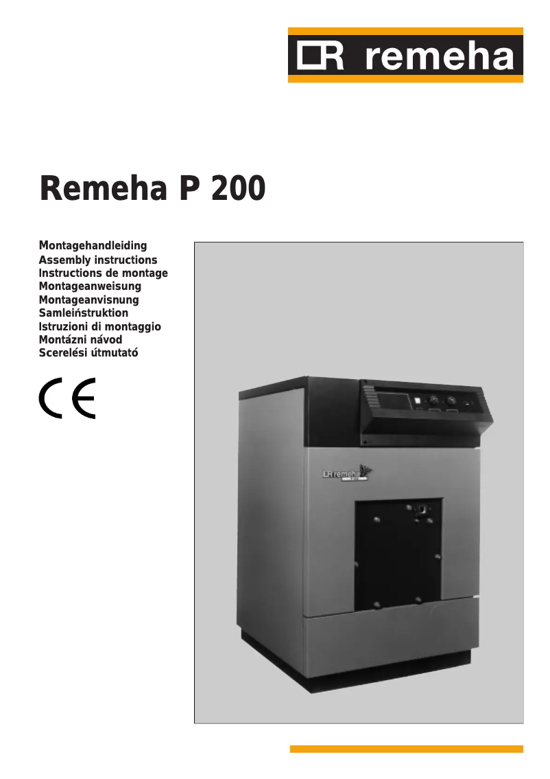 Page n°1 - Manuel utilisateur Remeha P 200