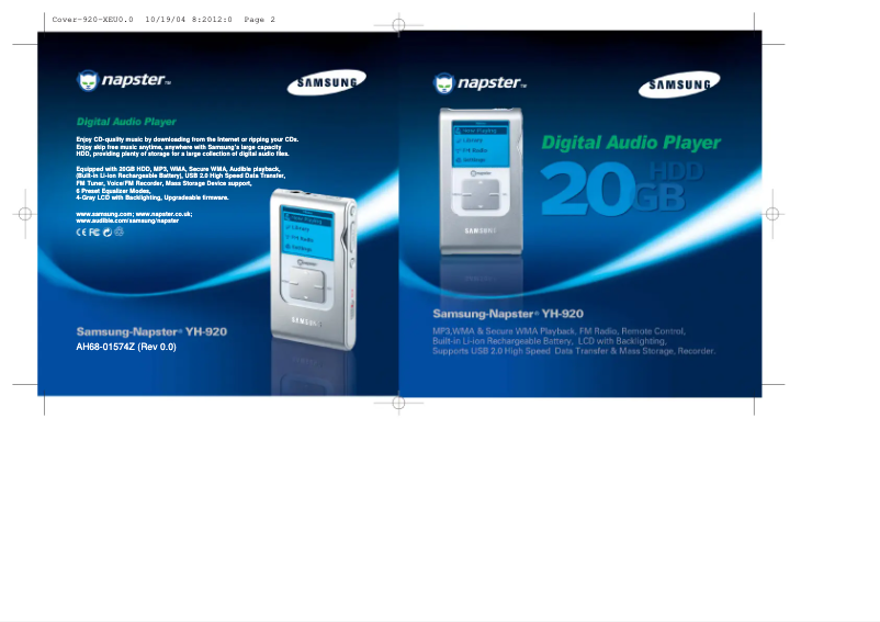 Page n°1 - Manuel utilisateur Samsung YH-920GS