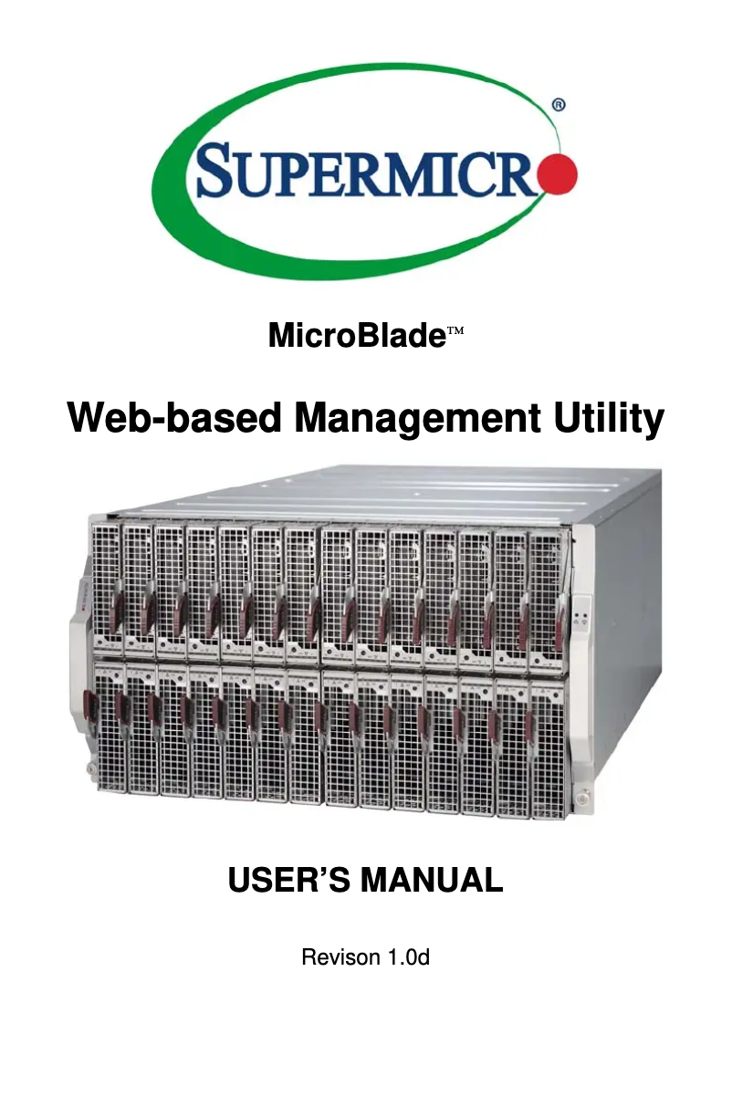 Page 1 de la notice Manuel utilisateur Supermicro MBM-CMM-001