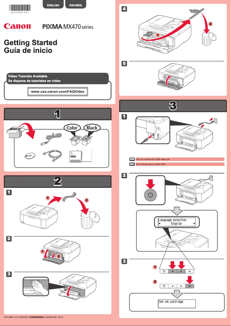 Page 1 de la notice Manuel utilisateur Canon Pixma MX472