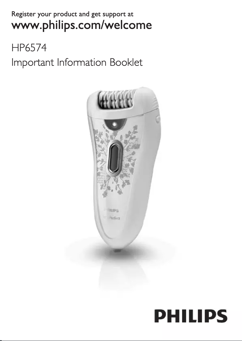 Page n°1 - Manuel utilisateur Philips SatinPerfect HP6574