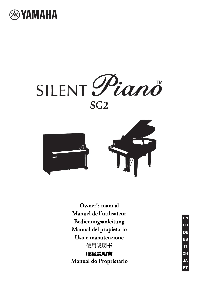 Page n°1 - Manuel utilisateur Yamaha Silent Piano SG2