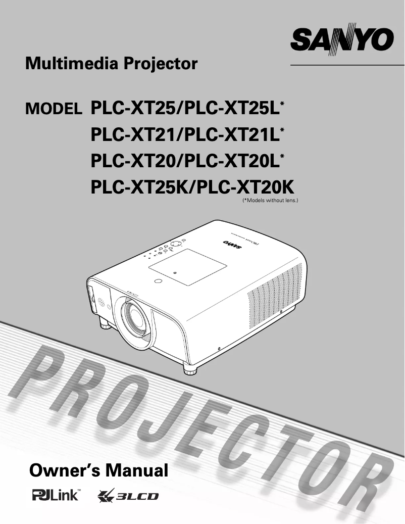 Page n°1 - Manuel utilisateur Sanyo PLC-XT21