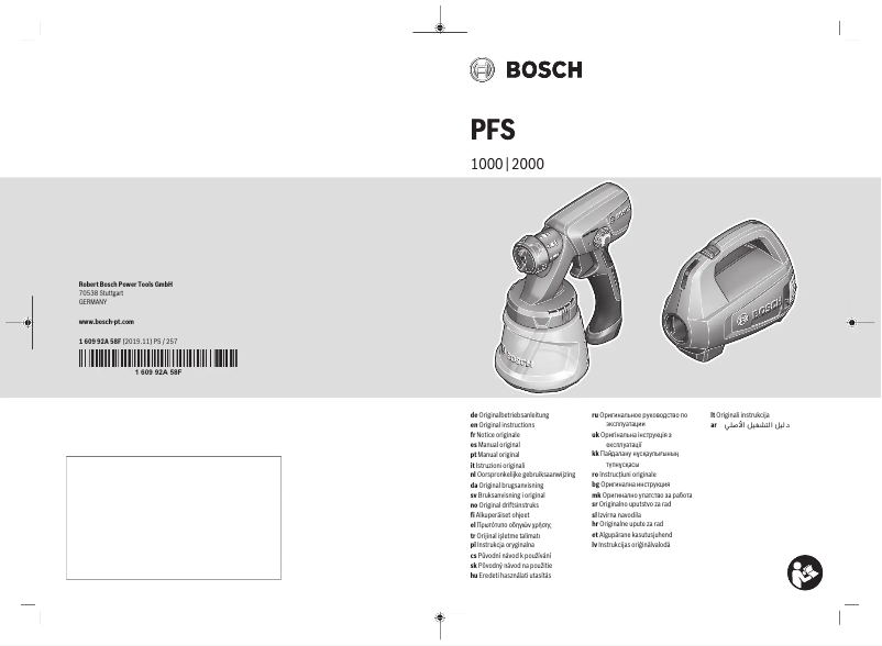 Page n°1 - Manuel utilisateur Bosch PFS 2000
