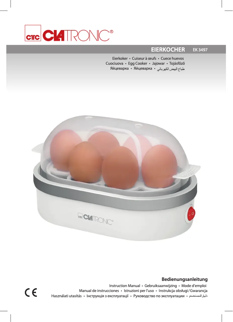 Page n°1 - Manuel utilisateur Clatronic EK 3497