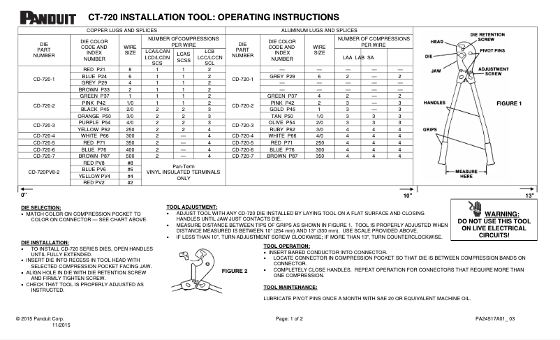 Página 1 del manual Manual de usuario Panduit CD-720