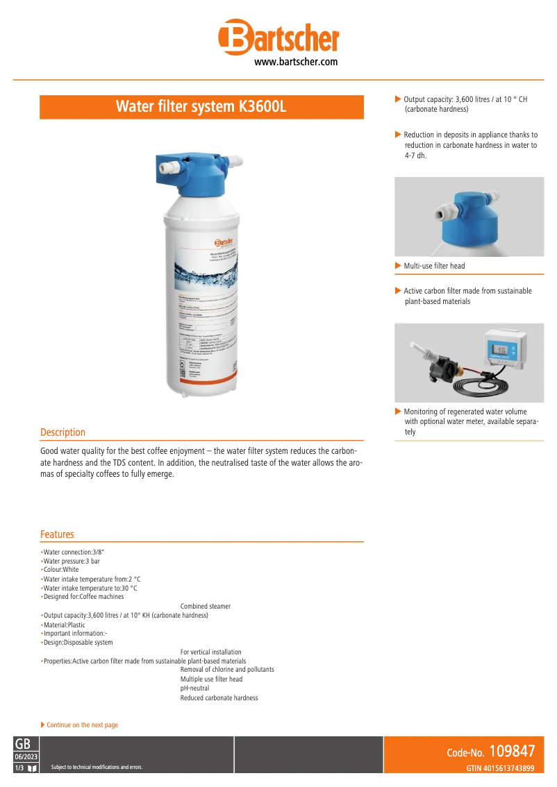 Image de la première page du manuel de l'appareil K3600L