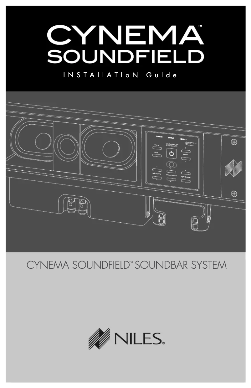 Page 1 de la notice Manuel utilisateur Niles Cynema Soundfield