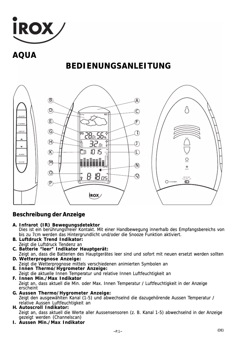 First page image of the manual for Aqua