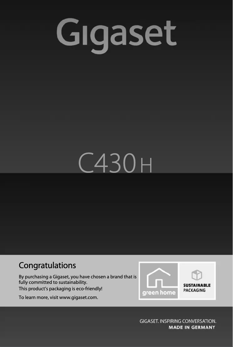 Página 1 del manual Manual de usuario Siemens Gigaset C430H