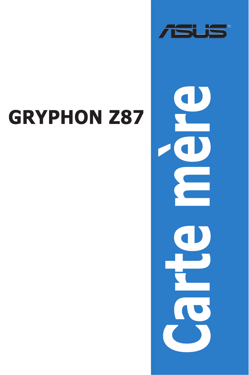 Image de la première page du manuel de l'appareil GRYPHON Z87