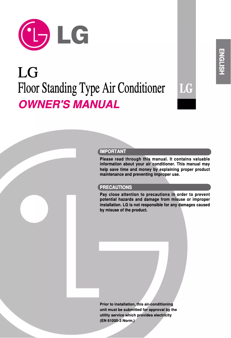 Page n°1 - Manuel utilisateur LG LPNK30638A