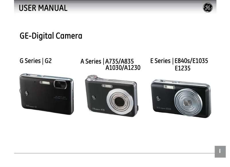 Page n°1 - Manuel utilisateur GE G2