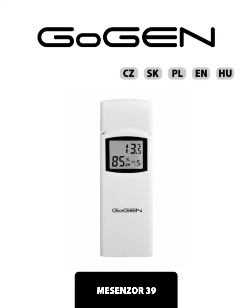 Página 1 del manual Manual de usuario GoGen ME 3900