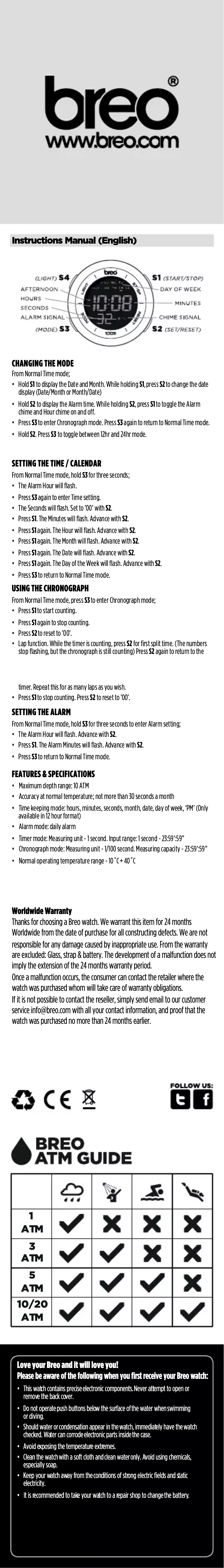 Página 1 del manual Manual de usuario Breo Orb