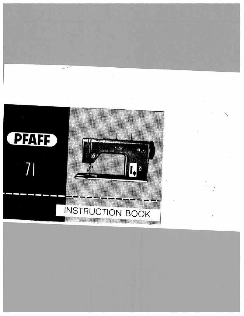 Page n°1 - Manuel utilisateur Pfaff 71