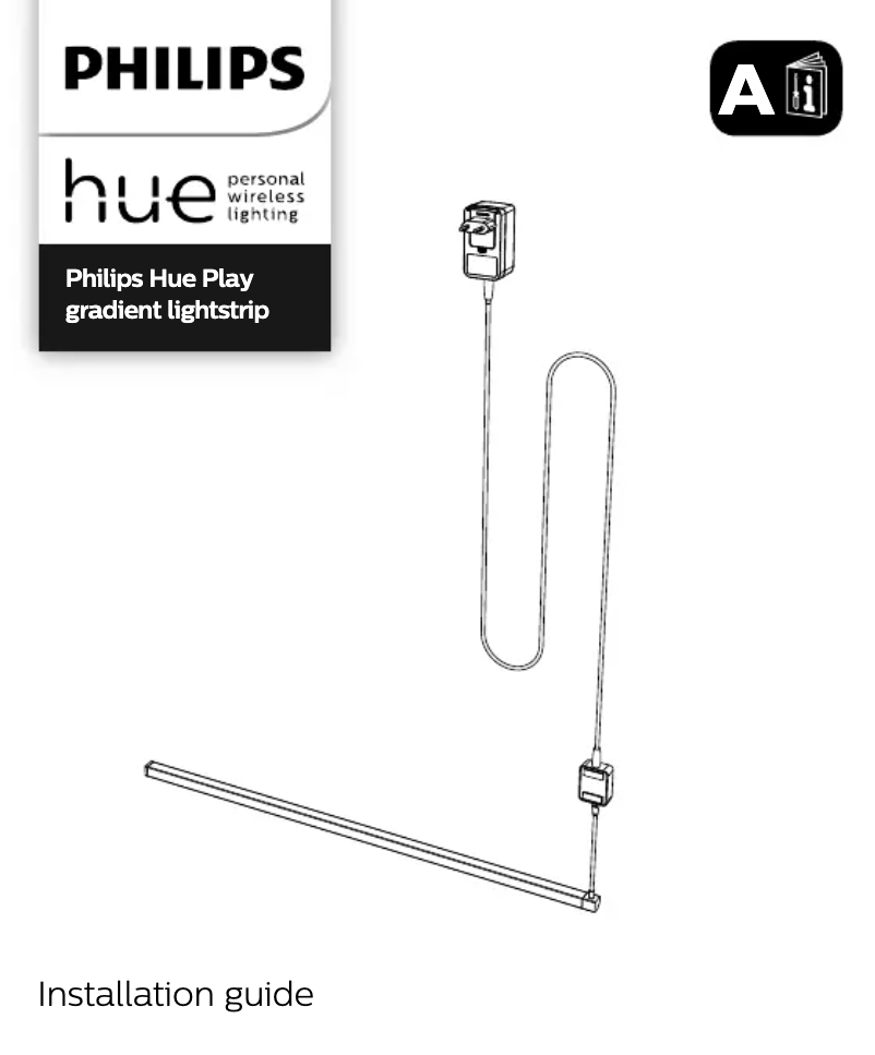 Imagen de la primera página del manual del dispositivo Hue Play Gradient Lightstrip 55+ inch