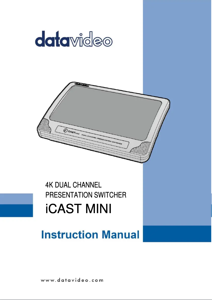 Page n°1 - Manuel utilisateur DataVideo iCAST mini