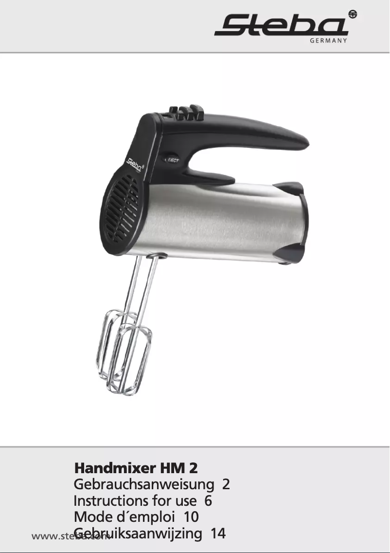 Image de la première page du manuel de l'appareil HM 2