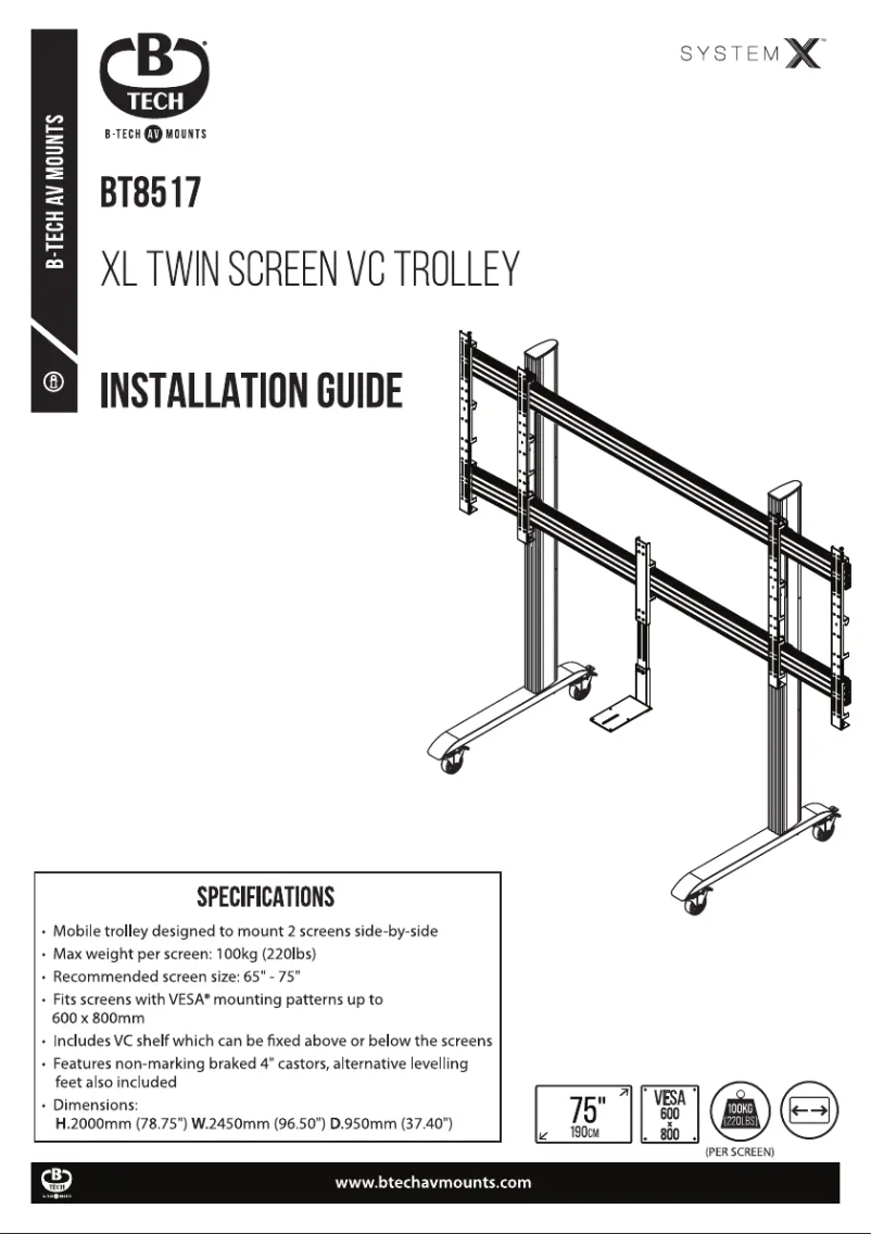 Image de la première page du manuel de l'appareil BT8517