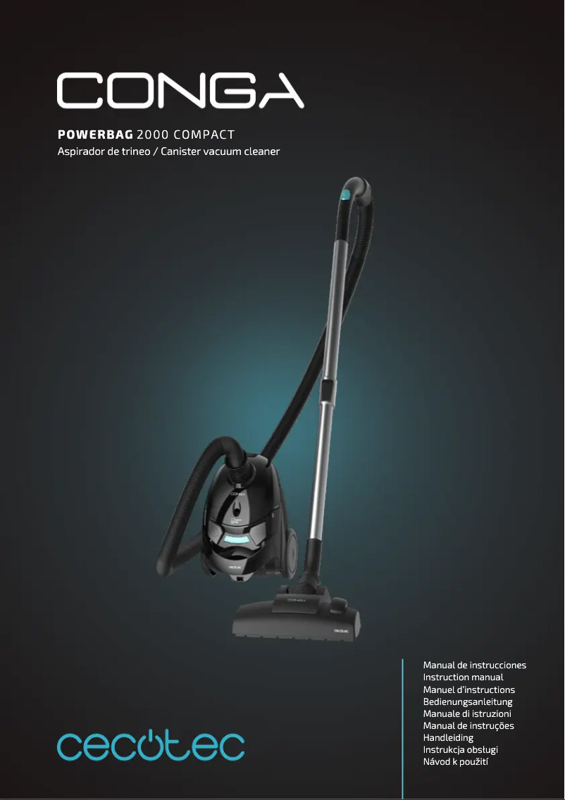 Page 1 de la notice Manuel utilisateur Cecotec Conga Powerbag 2000