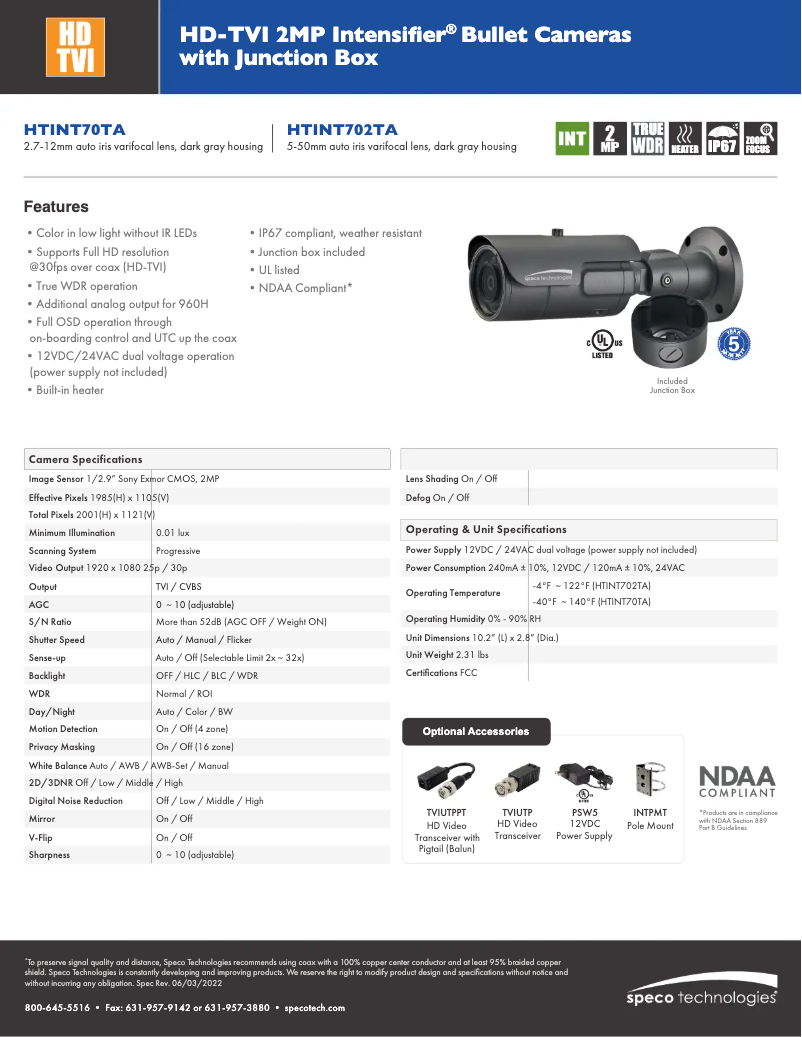 Image de la première page du manuel de l'appareil HTINT702TA