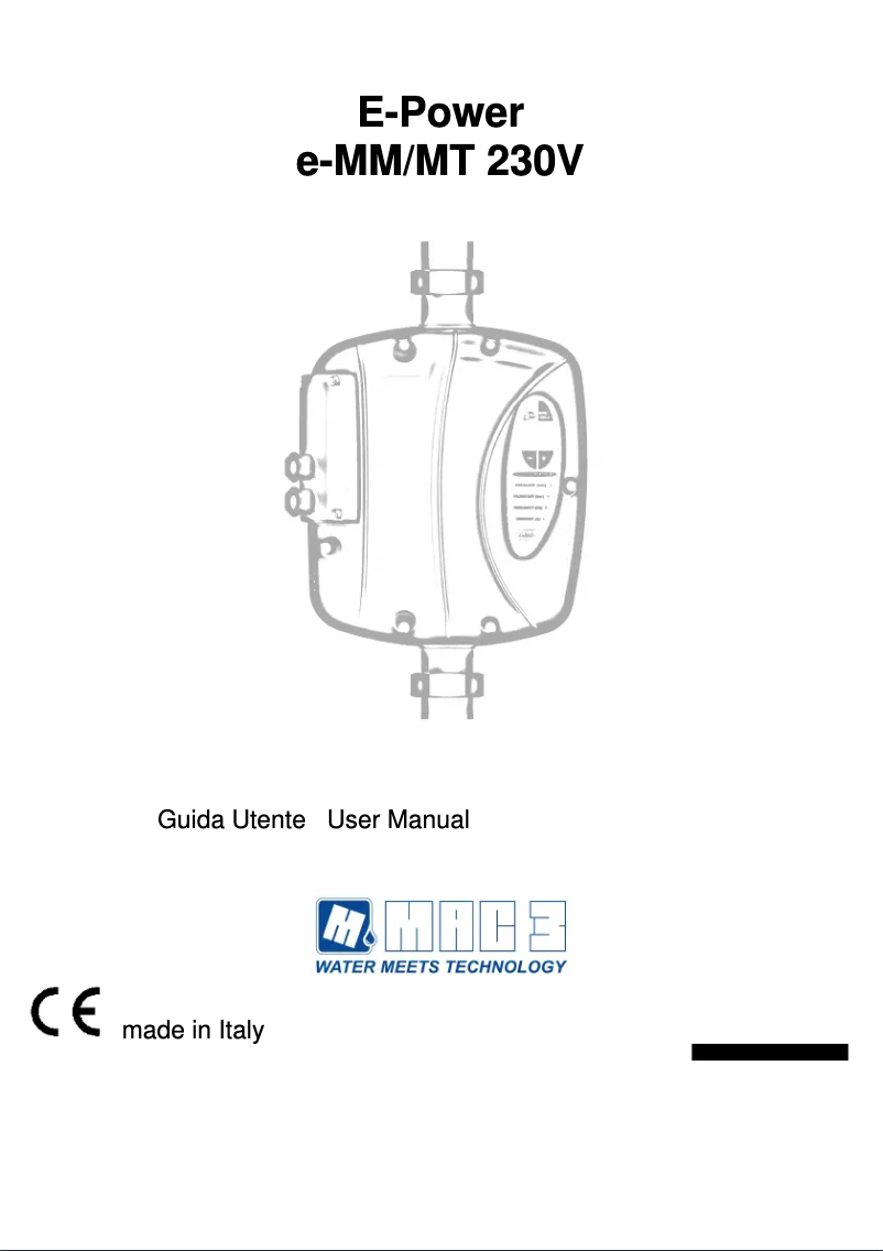 Imagen de la primera página del manual del dispositivo e-POWER-MM