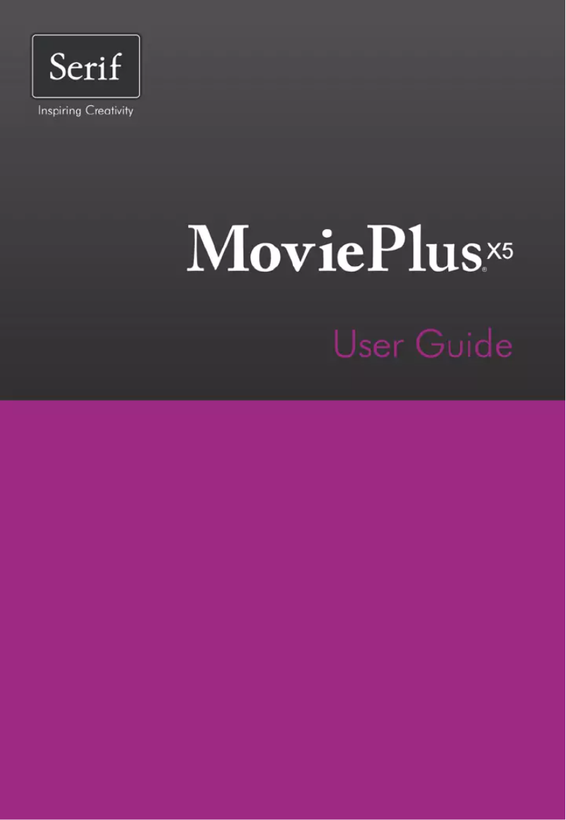 Image de la première page du manuel de l'appareil MoviePlus X5