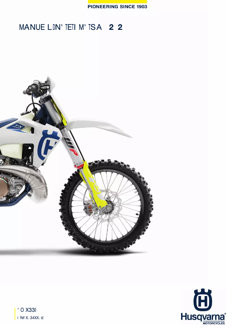 Página 1 del manual Manual de usuario Husqvarna TX 300i (2020)