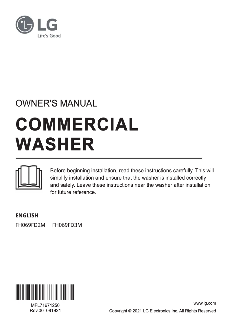 Image de la première page du manuel de l'appareil FH069FD2M